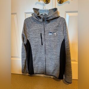 Seattle Seahawks NFL Workout Training Casual Full Zip Hoodie (Men’s Size Medium)